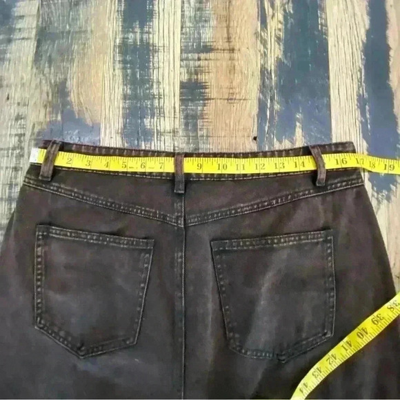 Gestuz Jamilla Long Denim Bitter Chocolate Skirt Size EU 44 US 12 - Picture 13 of 14